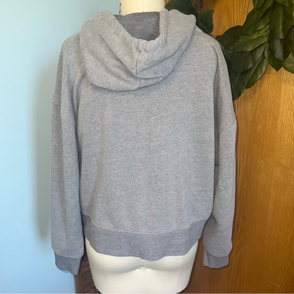 Wild Fable Heather Gray Basic Hoodie XXL cropped hoodie with strings‎ - Picture 3 of 8